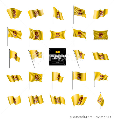 Flag of the Russian political party Fair Russia. Vector illustration on white background Flag of the Russian political party Fair Russia. Vector illustration on white background 42945843