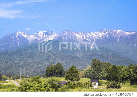 Mountain ranges of the Central Alps watching Kiso Komagatake 42946794
