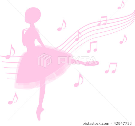 Ballet Silhouette Pink Ballerina Giselle 42947733