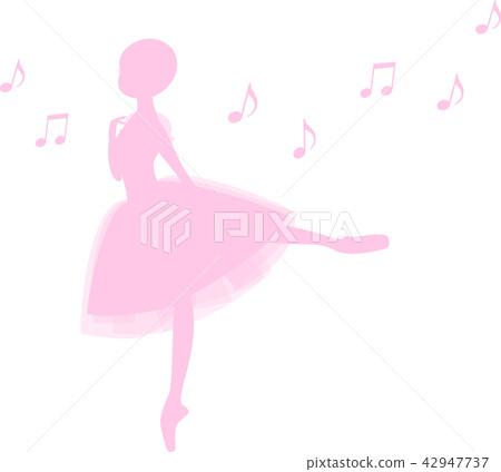 Ballet Silhouette Pink Ballerina Giselle Ballet Silhouette Pink Ballerina Giselle 42947737