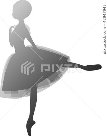 芭蕾舞剪影黑色漸變芭蕾舞女演員吉賽爾 42947945
