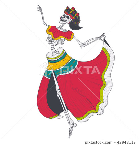 Dancing female skeleton  42948112
