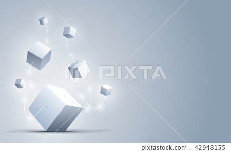 Abstract 3d cubes and background. Abstract 3d cubes and background. 42948155