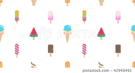 ice cream seamless pattern vector cone chocolate 42948492