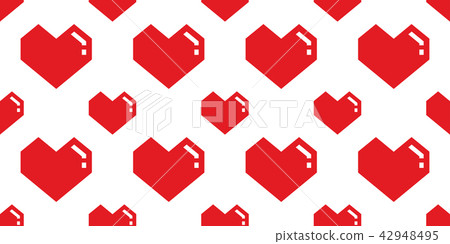 heart valentine Seamless pattern vector isolated - Stock Illustration ...