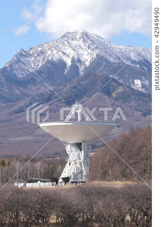 Parabola antenna for cosmic radio observation installed at Nobeyama space radio observatory of Nagaki village in Nagano prefecture, foot of Yatsugatake mountain 42949490