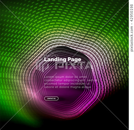 Neon glowing techno hexagon shape lines, hi-tech futuristic abstract background, landing page Neon glowing techno hexagon shape lines, hi-tech futuristic abstract background, landing page 42950198