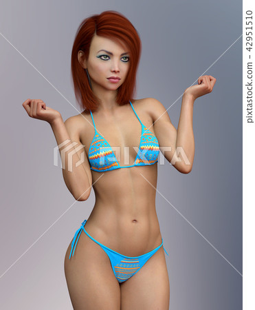 Attractive woman in bikini 42951510