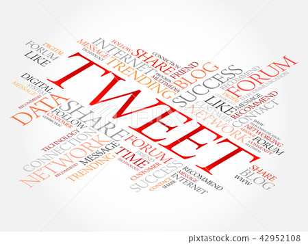 TWEET word cloud collage - Stock Illustration [42952108] - PIXTA