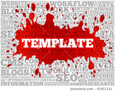 TEMPLATE word cloud collage 42952181