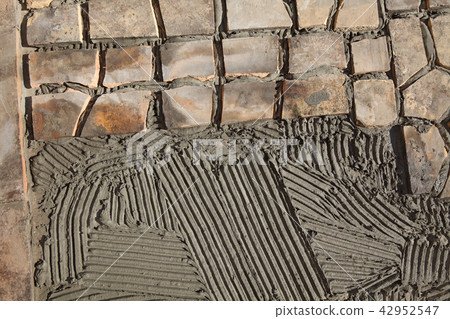 Pavement or terrace make, with recycling materials 42952547