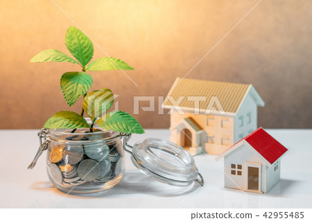 Real estate investment. Saving money concept Real estate investment. Saving money concept 42955485