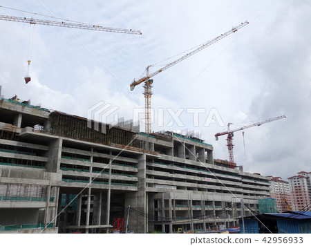 High rise apartment under construction 42956933