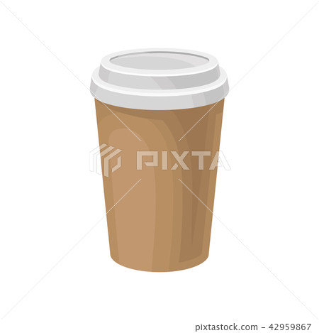 Paper take away coffee cup packaging template vector Illustration on a white background 42959867