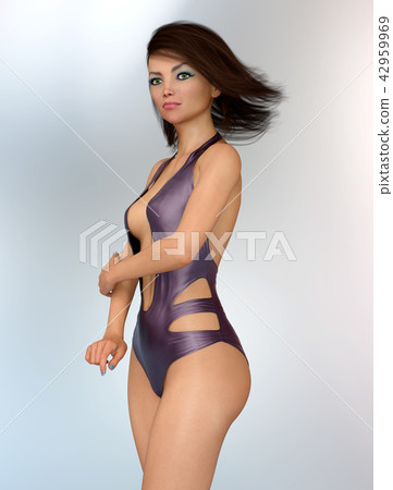 Young attractive woman in swimsuit 42959969