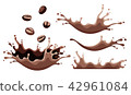 Splash of coffee with beans 42961084