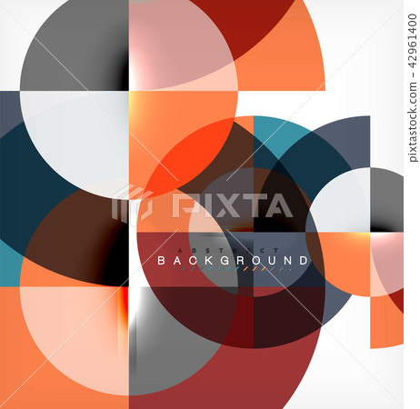 Minimal circle abstract background design, multicolored template for business or technology Minimal circle abstract background design, multicolored template for business or technology 42961400