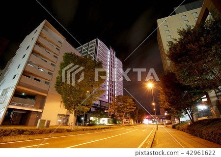 Night view on the south side of Mito station Ibaraki prefecture Mito city Night view on the south side of Mito station Ibaraki prefecture Mito city 42961622