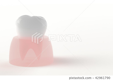 背部牙齒和牙齦CG的插圖 42961790