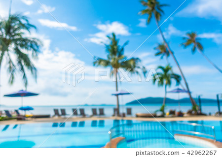Abstract blur and defocused outdoor swimming pool in luxury hotel and resort Abstract blur and defocused outdoor swimming pool in luxury hotel and resort 42962267