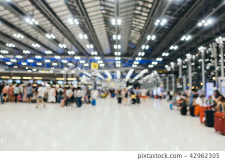 Abstract blur airport terminal and lounge interior Abstract blur airport terminal and lounge interior 42962305