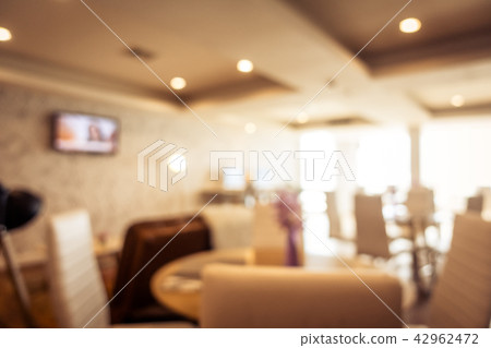 Abstract blur and defocused restaurant and coffee shop interior 42962472