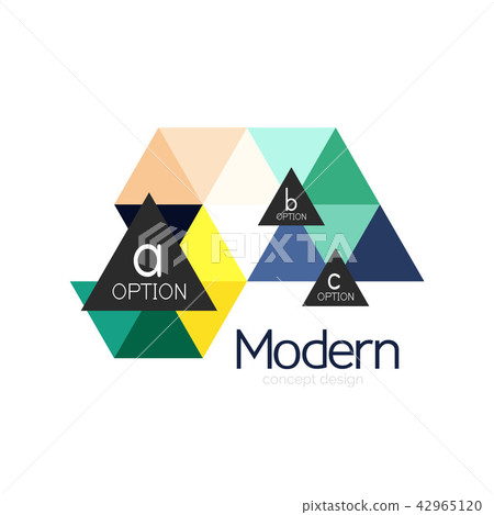Triangle shape design abstract business logo icon design. Company logotype branding emblem idea 42965120