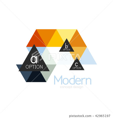 Triangle shape design abstract business logo icon design. Company logotype branding emblem idea Triangle shape design abstract business logo icon design. Company logotype branding emblem idea 42965197