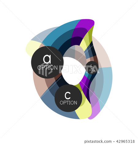 Abstract colorful geometric option infographics design template with sample abc options. Abstract 42965318