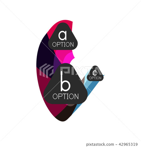 Abstract colorful geometric option infographics design template with sample abc options. Abstract 42965319
