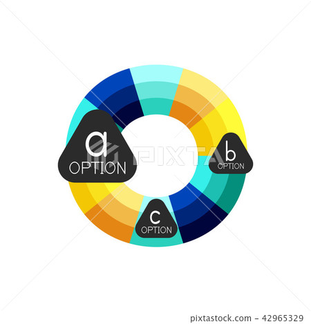 Abstract colorful geometric option infographics design template with sample abc options. Abstract 42965329