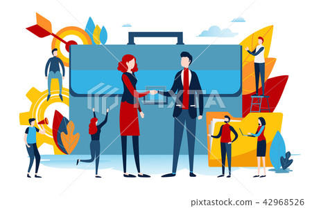 Handshake of business people. teamwork, together.  42968526