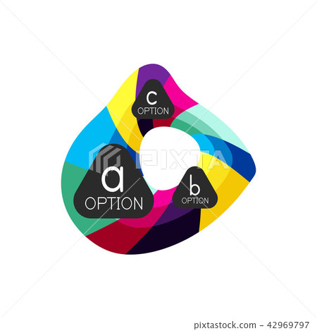 Abstract colorful geometric option infographics design template with sample abc options. Abstract Abstract colorful geometric option infographics design template with sample abc options. Abstract 42969797