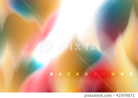 Holographic paint explosion design, fluid colors flow, colorful storm. Liquid mixing colours motion 42970071