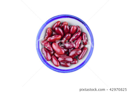 Kidney red beans in bowl on white background. Kidney red beans in bowl on white background. 42970825