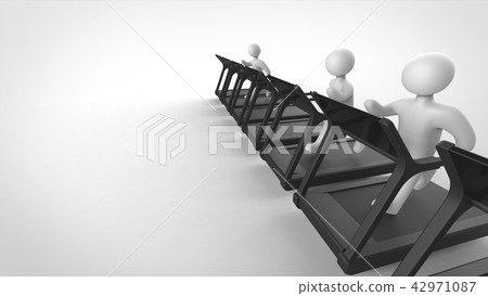 Running machine and runner Multiple left copy space Running machine and runner Multiple left copy space 42971087