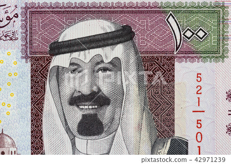 Saudi Riyal close up 42971239