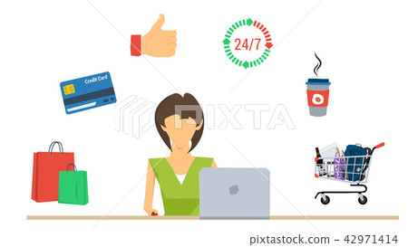 Online shopping for woman - concept 42971414