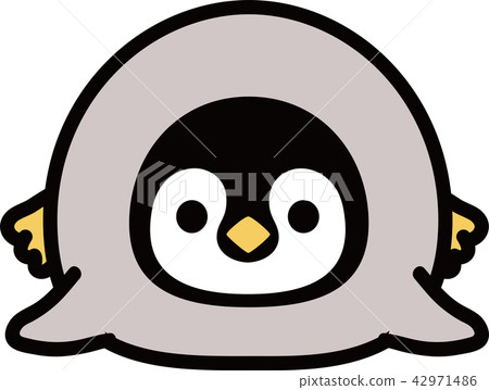 Emperor penguin's child lying down 42971486