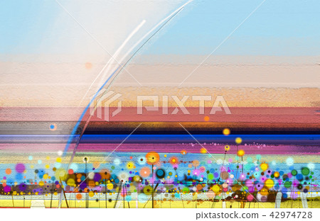 Abstract oil painting landscape background. Abstract oil painting landscape background. 42974728