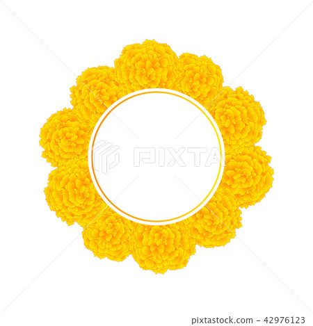 Yellow Marigold Banner Wreath Yellow Marigold Banner Wreath 42976123