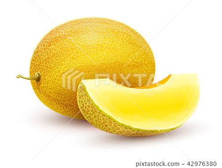 Honeydew melon. Whole fresh ripe sweet fruit 42976380