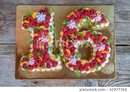 homemade cake in the form of the number sixteen homemade cake in the form of the number sixteen 42977368