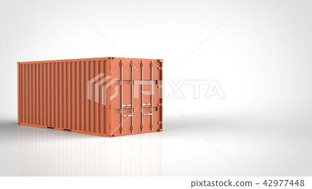 Orange Container Right Copy Space Orange Container Right Copy Space 42977448