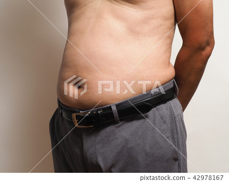 Fat male stomach 42978167