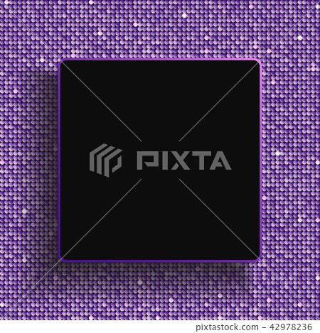 Square Frame Purple Sequins Glitter Sparkle Dot. 42978236