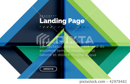 Square shape geometric abstract background, landing page web design template 42978481
