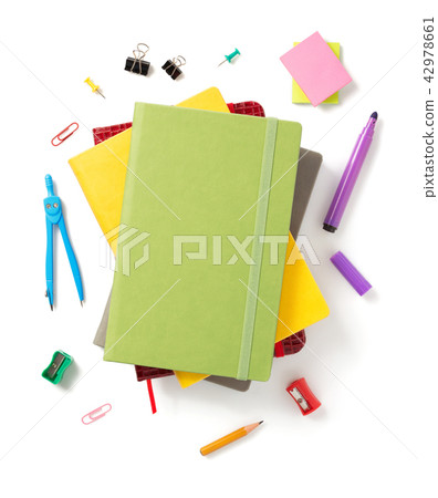 colorful notebook at white background 42978661