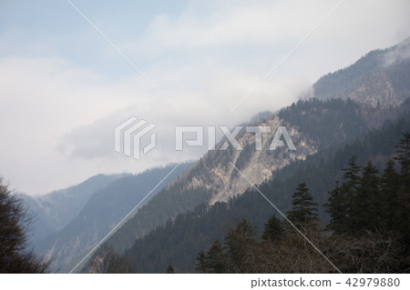Foggy sky over the mountains 42979880