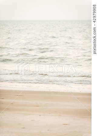 Wave of the sea on the sand beach 42979908
